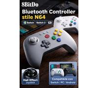 8BitDo Controller Bluetooth in Stile N64 per Switch 1/2 PC Android - Hall Effect