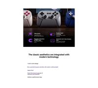 8BitDo Pro 3 Gamepad Wireless Controller for Windows for TMR Joysticks Swappable Buttons Grey