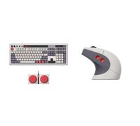 8Bitdo Retro 108 Mechanical Keyboard with 108 Keys and Integrated Numpad, Blueto Retro R8 Mouse with Charging Dock, Paw 3395 Optical Sensor dpi 26,000, Wi