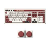 8Bitdo Retro 108 Mechanical Keyboard with 108 Keys and Integrated Numpad, Bluetooth/2.4G/USB-C Hot Swappable Wireless Gaming Keyboard for Windows and Android - Fami Edition - QWERTY English Keyboard