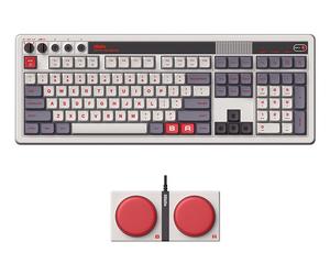 8Bitdo Retro 108 tastiera Gaming USB + RF Senza fili + Bluetooth Grigio - Nouvo