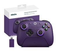 8Bitdo Ultimate 2 Controller Wireless 2.4G per PC Android, Joystick TMR, Effetto Hall Commutabile/Trigger Tattili, Anello Fuoco RGB, 8Speed Wireless Tech Gaming Controller con Dock Ricarica, Viola