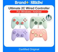 8Bitdo Ultimate 2C Wired Controller for Windows PC and Android, with 1000Hz Polling Rate, Hall Effect Joysticks and Hall Triggers, and Remappable L4/R4 Bumpers (Peach)
