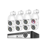 8CH 5MP 4K Di Telecamere Poe H.265 8MP Smart Auto PTZ Camera Audio Bidirezionale Kit Di Videosorveglianza For Esterni(2T,8CH NVR AND 8CAM 5MP)