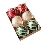 8cm/3.14inch Colored Shatterproof Baubles, Christmas Balls Ornaments, 6x Shatterproof Christmas Ornaments, Decorative Hangable Ornament For Tree, Wreath, Fireplace, Tabletop
