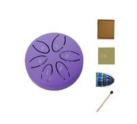 8cm Handpan Drum, Tambor De Lengüeta Acero, Mini Tamburo Handpan, Con Sacchetto In Tessuto, Spartiti e Bacchette, per l'Educazione Musicale, Lo Yoga e Le Esibizioni Di Mimo