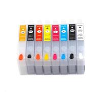 8COLORS T0870-T0879 Set di cartucce di inchiostro ricaricabile Compatibile con Stylus Photo R1900 Modelli di stampante Fili di ripristino automatico inclusi