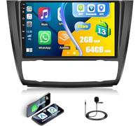 [8CORE 2G+64G] CAMECHO Android 15 Autoradio per BMW 1 Series E81 E82 E87 E88 con DSP Carplay Navi, Stereo con Schermo da 9 Pollici con Bluetooth Android Auto RDS 32EQ Mirror Link+Telecamera Posteriore