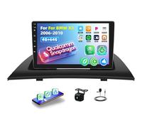 8Core 4G+64G Autoradio Bluetooth Android 15 per BMW X3 2006-2010 con Wireless Carplay Android Auto, Schermo Tactile 9" con GPS WiFi FM/RDS MirrorLink DSP 3D Car Model Showcase+Retrocamera Auto & MIC