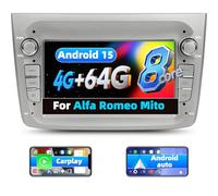 8Core 4G+64G GOHHDL Android 15 Autoradio per Alfa Romeo Mito 2008-2016 con senza Fili CarPlay Android Auto, Touch Stereo da 7 Pollici con Navigazione GPS WiFi GPS SWC FM RDS Radio EQ