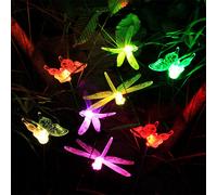 8er Set LED Solare Plug-In Luci Siepe Lampade Libellula Farfalla Cambiacolore