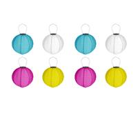 8er Set Solare Lampione Ø 20cm Sfera LED Paralume Decorazione Giardino Colorato