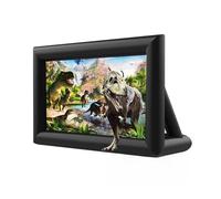 8ft 12ft. Schermo del proiettore esterno portatile gonfiabile e del proiettore interno del cinema con il ventilatore silenzioso supporta la proiezione anteriore e posteriore Giochi, Ufficio(8ft)