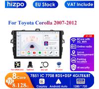 8G 128G 2 Din Android Auto autoradio lettore multimediale per Toyota Corolla E140/150 2007 - 2011 navigazione GPS unità principale Carplay P1 4Core 1G 32G