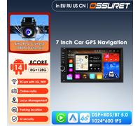 8G + 128G Android 14 Auto Radio Octa Core 7 pollici 2DIN Auto universale NO Lettore DVD GPS Stereo Audio Unità principale Supporto DAB DVR OBD BT S5 8Core 4G 64G