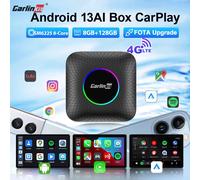 8GB + 128GB CarlinKit Best Android13 CarPlay Car Ai Box LED/PLUS SM6225 8-Core Android Auto Wireless CarPlay per Auto CarPlay cablata