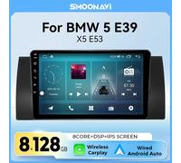 8GB 128GB Wireless Carplay Android 12 AI Voce Autoradio Multimediale Per BMW 5 E39 1995-2003 E53 X5 M5 Navigazione GPS Wifi RDS