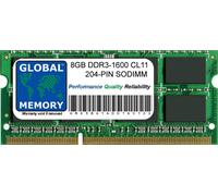 8GB (1x8GB) DDR3 1600MHz PC3-12800 204-PIN Sodimm Memory Per Portatili/Computer