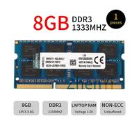 8GB 4GB 2GB DDR3 PC3-10600S KVR1333D3S9/8G SODIMM Laptop RAM Per Kingston IT