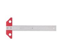 8in T Square Ruler Metal, Woodworking Layout Tool with Dual Metric and Imperial Scale, Precision Scriber for Carpenter Cabinet Making, Bookcases Shelves Desks