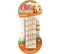 8in1 Delights Twisted Sticks per cani di taglia piccola - 10 pz