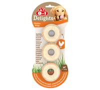 8in1 Delights Anelli da masticare Pollo Snack per cani - Set %: 3 x 3 pz (357 g)