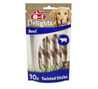 8in1 Delights Beef Twisted Sticks - Stick masticabili per Cani - 10 Pezzi