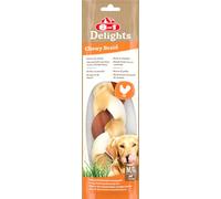 8in1 Delights Chewy Braids M/L - gustoso bocconcino per cani di taglia grande, pelle di manzo soda con delizioso pollo, sacchetto da 80 g (1 pezzo)