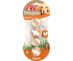 8in1 Delights Chicken Balls XS - Snack da Masticare per Cani - 4 Pezzi