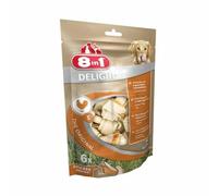 8in1 Delights Chicken Bone S - Osso da masticare per cani - 6 Pezzi | Osso da masticare sano per cani | Pulisce i denti | Povero di grassi | Pollo con rivestimento di manzo