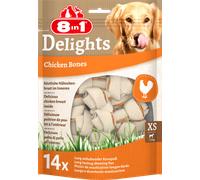 8in1 Delights - Ossi Masticabili XS al Pollo, 14 Pezzi - 1 bust.