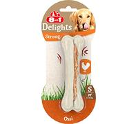 8in1 Delights Strong Bone S - Osso extra forte per cani - 1 Pezzo | Osso da masticare extra forte per cani piccoli | Per cani che masticano forte | Pollo con rivestimento di manzo