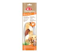 8in1 Delights Chewy Braids M/L - gustoso bocconcino per cani di taglia grande, pelle di manzo soda con delizioso pollo, sacchetto da 80 g (1 pezzo)