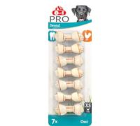8in1 Dental Delights Ossa XS - Ossa masticabili per Cani - 7 Pezzi | Bastoncini da masticare per la cura dei denti | Povero di grassi | Formula anti-placca | Con pollo