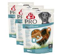8in1 Fillets Pro Dental - Snack per cani per l'igiene orale - 200 g (Confezione da 3)
