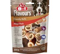 8in1 Flavours Crunchy Rolls - Bastoncini croccanti per cani - 200 g | Snack premium per cani | Ricco di proteine | Povero di grassi | Con pollo, anatra e manzo