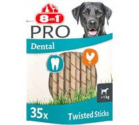 8in1 PRO Dental Twisted Sticks - Stick masticabili per Cani - 35 Pezzi