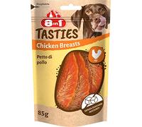 8in1 Tasties Chicken Breast - Snack da masticare senza cereali a base di delizioso petto di pollo, 85 g
