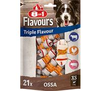 8in1 Triple Flavour Ossi da masticare XS Snack per cane - 21 pz