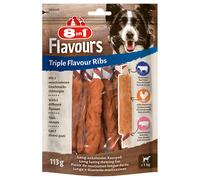 8in1 Triple Flavour 6 Costolette Masticabili con Petto di Pollo per Cani di Tutte le Taglie 113 gr