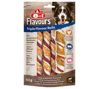 8in1 Triple Flavour Rolls Bastoncini da masticare Snack per cane - Set % 6 x 3 pz