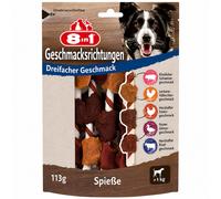 8in1 Triple Flavour Skewers Bastoncini da Masticare per Cani Sacchetto