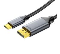 8K@60Hz USB C To DisplayPort 1.4 Extension Cable Unidirectional Transmission Male To Male for Gaming Video DisplayPort To USB C Adapter