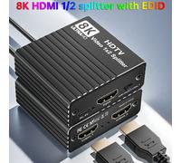 8K HDMI da 1 a 2 splitter HD2.1 8K60Hz/4K120Hz/1080p240Hz con splitter Edid 1x2.
