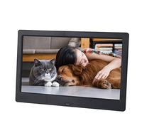 8KLANMMQ 10" HD LED Screen Digital Photo e Alarm Clock MP3/4 Movie Player Black (colore: White Size : One Size) (Black One Size)