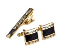 8KLANMMQ Gemelli fermacravatta per fermacravatta per uomo regalo classico modello fermacravatta gemelli set di gioielli da uomo (colore: taglia A: taglia unica)
