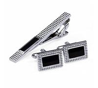 8KLANMMQ Gemelli fermacravatta per fermacravatta per uomo regalo classico modello fermacravatta gemelli set (colore: taglia A: taglia unica)