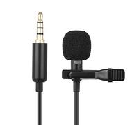 8KLANMMQ Microfono 1.45m Mini Microfono Portatile A Condensatore Clip-on Risvolto Lavalier Mic Wired per il Telefono per il Computer Portatile