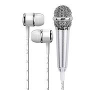 8KLANMMQ Microfono mini microfono cablato 3,5 mm stereo studio audio palmare con auricolare KTV karaoke discorso per telefono computer cancellazione del rumore (colore: C) (B)