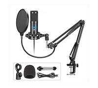 8KLANMMQ Microfono professionale Studio Microfono a condensatore per computer Registrazione vocale con supporto Microfono USB per Stream Voce vocale